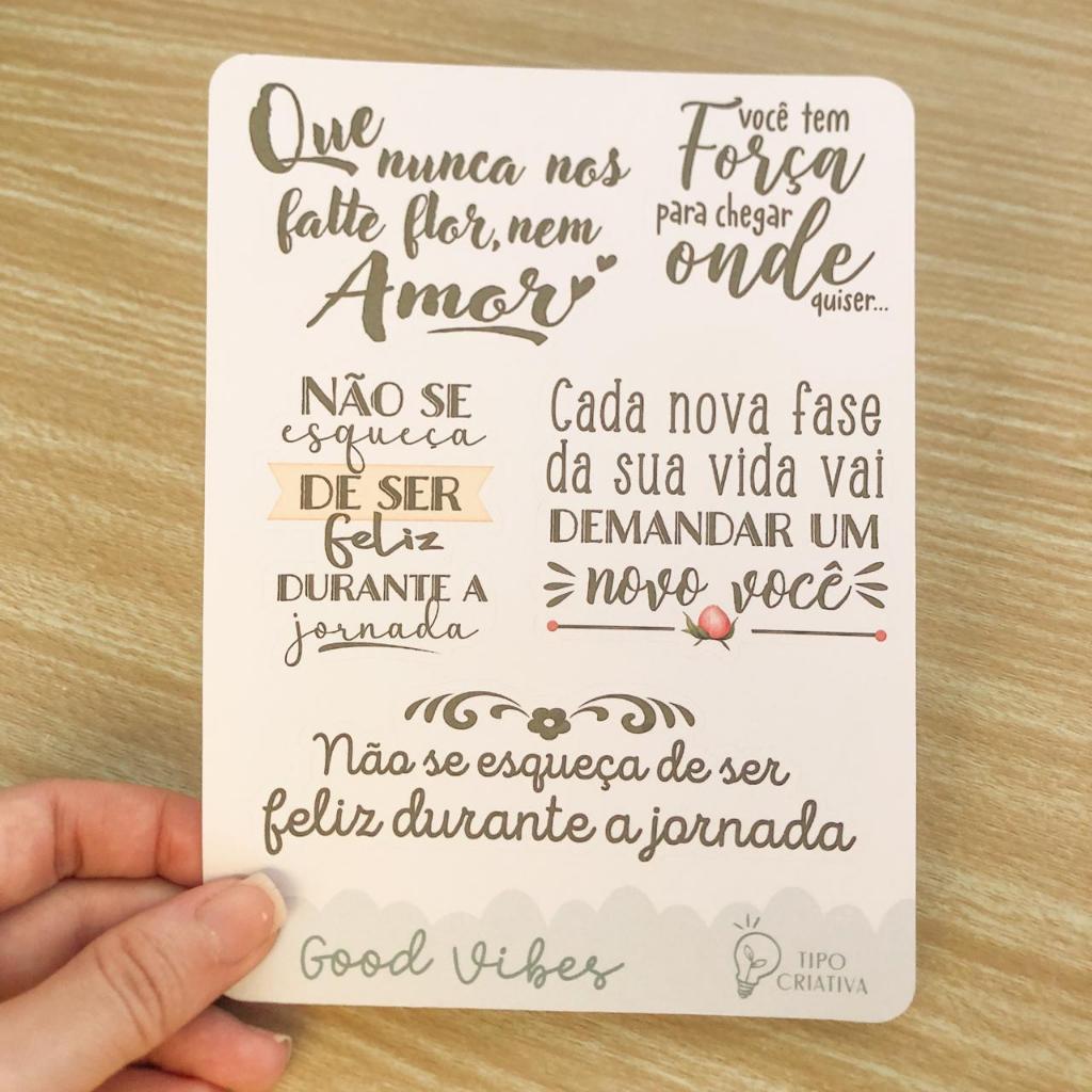 Cartela de Adesivos Frases Tipo Big 13 | Shopee Brasil