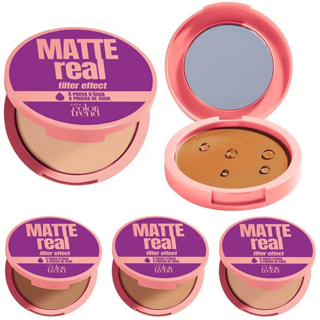 Matte Real Pó Compacto Facial à Prova D'Água 8g | Shopee Brasil