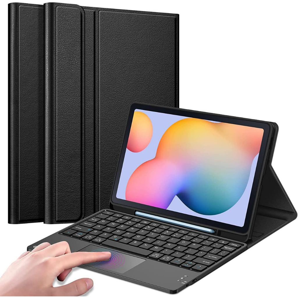 Capa Com Teclado Trackpad Para Galaxy Tab S6 Lite 10.4” SM-P610/P615/P613/P619 Com Suporte Caneta