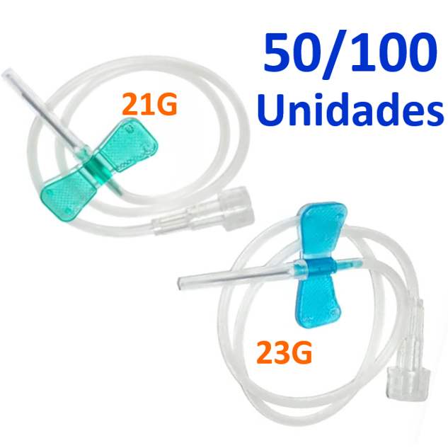 Scalp Simples 21G ou 23G Com 50/100 Unidades Medix (scalpe)