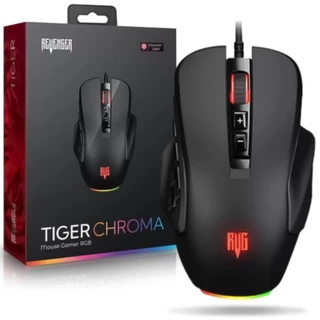 Mouse Gamer RGB 6200DPI 8 á 14 Botões Pixart 3327 REVENGER