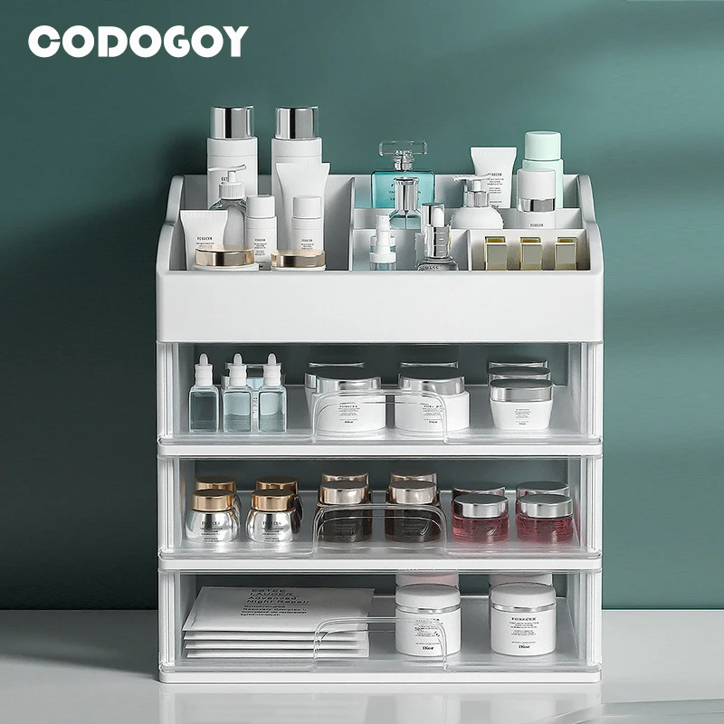 Organizador de Maquiagem e Cosméticos Com 3 gavetas delicado