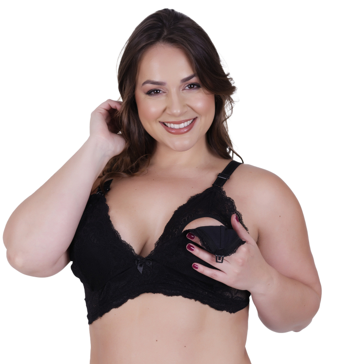 Sutiã De Amamentação Renda Plus size