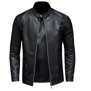 Jaqueta Slim Masculina De Couro Inverno Super Promoção