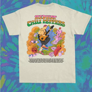 Camiseta Red Hot Chili Peppers Psicodélica - Escolha a Cor - Frente e Verso