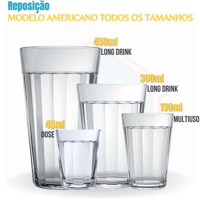 COPOS AMERICANOS TODOS OS TAMANHOS PARA REPOSIÇÃO | Shopee Brasil