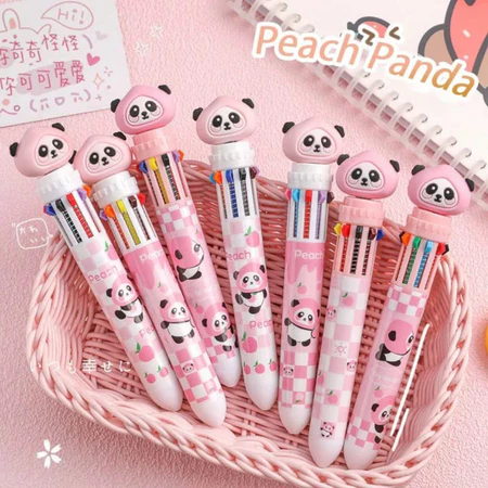 1 caneta 10 em 1 papelaria divertida 10 cores esferográfica multicolorida papelaria/escritório/escola ​