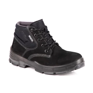 Bota Botina Segurança Preta E Marrom Dubai Nobuck Bracol