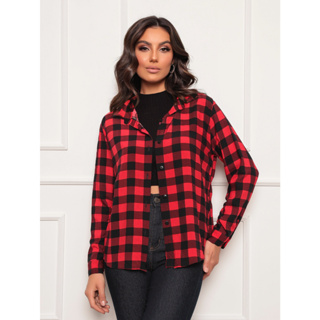 Camisa Xadrez Feminina Moda Inverno São João