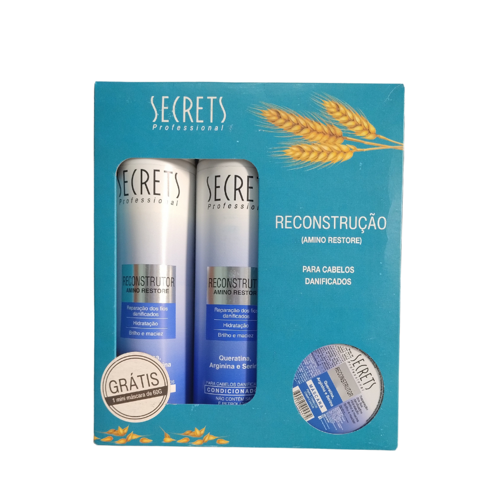 Kit Completo Mega Hidratante de Coco Secrets Shampoo Máscara e