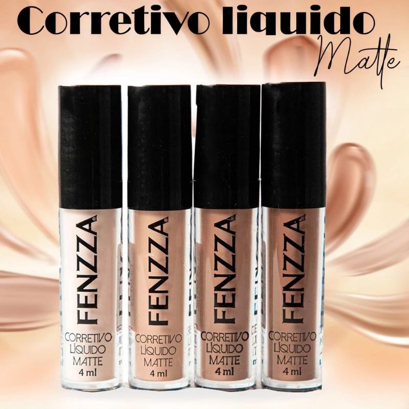 Corretivo Líquido Matte Longa Duração a prova D'água Fenzza Mate ...