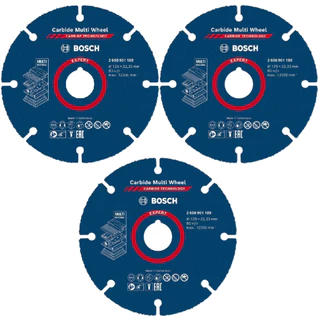 Disco de Serra Expert 125 MM Multi Material Carbide Multi Whell 3 Unidades BOSCH