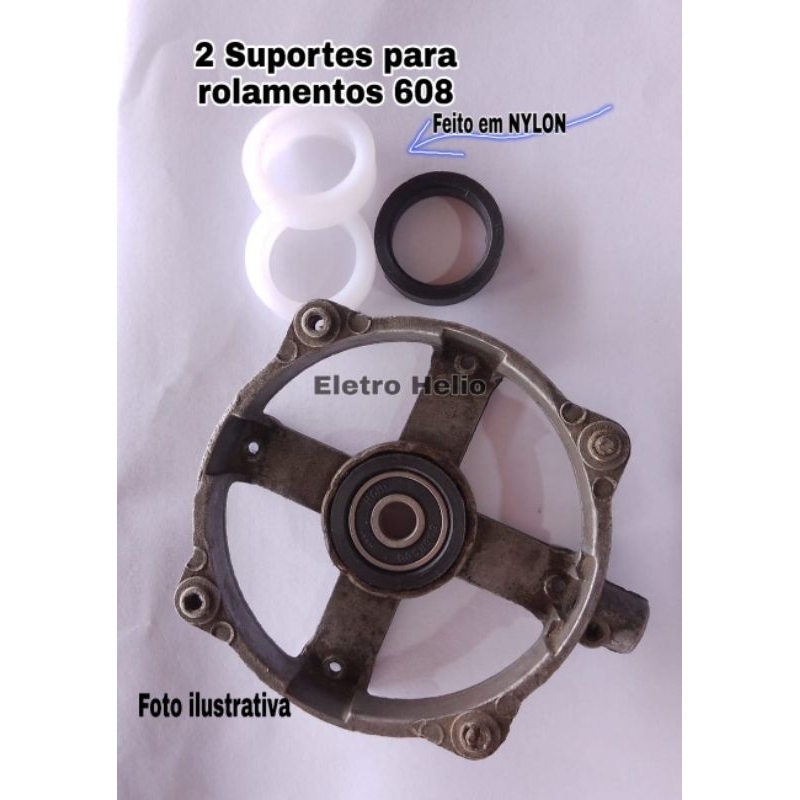2 Calços para Rolamentos 608 caso queira substituir as Buchas de Ventilador