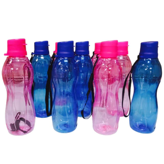 Kit 10 Garrafas 500ML Squeeze Azul e Rosa