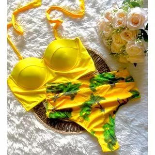 Biquini Estampa Tropical - Cintura alta e Push Up
