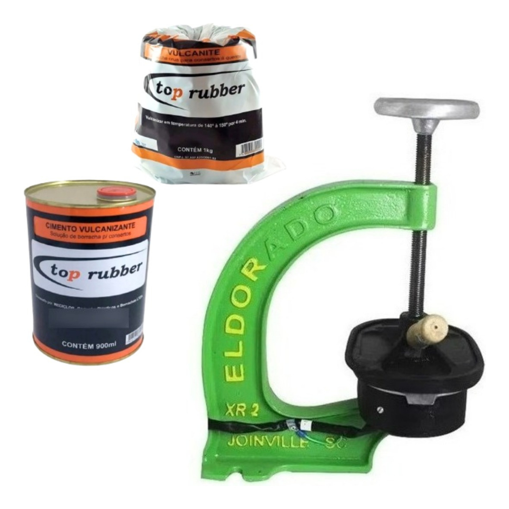 Máquina De Remendar Camara De Ar + Kit Vulcanite Top Rubber | Shopee Brasil