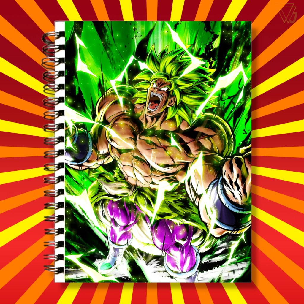 Adesivo Para Capa de Caderno Broly Anime Dragon Ball Top Excelente ...