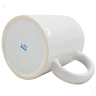 Caneca Branca Livesub AAA+ Importada 325ml para Sublimação - 1 Unidade