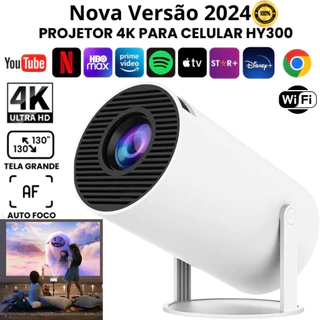 Projetor 4K HD 150 Polegadas Celular, Tv B0x, Xbox, PS, Pc, Wifi e Bluetooth HY300 Magcubic 110/220 | Envio Imediato