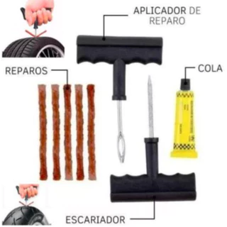 Kit Reparo Pneu Sem Camara Moto Carro