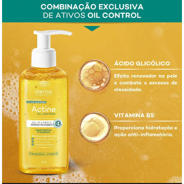 Gel Actine Control Pele Oleosa Com 400ml