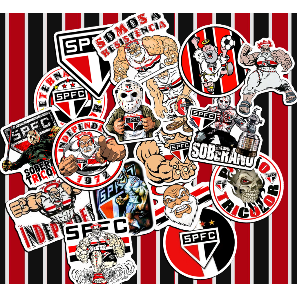 Adesivos São Paulo F.C Tricolor Paulista Torcidas Organizadas Clubes Brasileiros