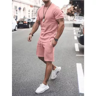 Conjunto Liso Bermuda e Camiseta Kit Masculino Verão Novidade