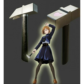 martelo da nobara kugisaki +2 pregos - jujutsu kaisen - cosplay