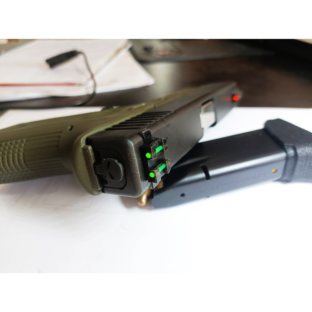 Customização PT Glock Alça e massa Fibra