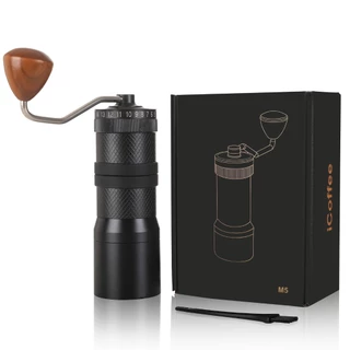 M5 Moedor De Café Manual Ajuste Externo Profissional Corpo de Alumínio Aço Inoxidável Núcleo de Moagem 40g Com Caixa e Pincel