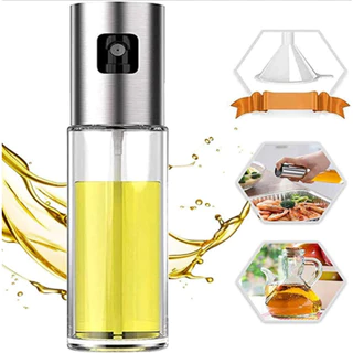 Spray Pulverizador Vidro Inox Borrifador Azeite Vinagreessenciais De Cozinha