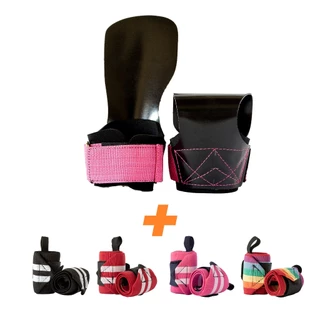 Kit Hand Grip Crossfit Profissional, Luva De proteção Palmar + Linda Munqueira de Brinde
