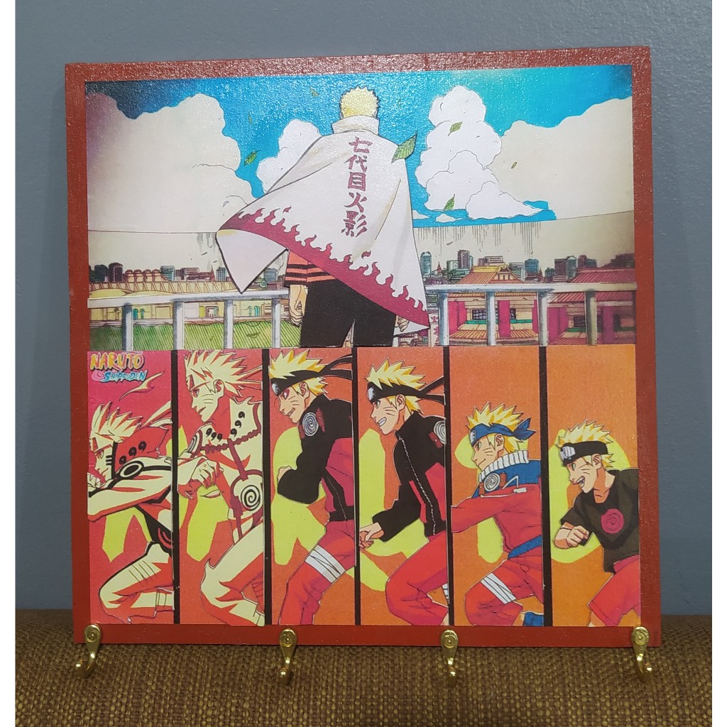 Porta Chaves 3D Naruto Evolução 30x30cm