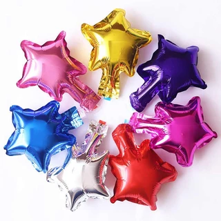 Kit c/ 10 Balão Metalizado Estrela 5 Polegadas / 12 cm Festa Decoração