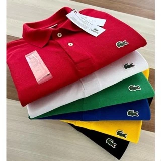 KIT - 5 Camisas Lacoste Polo Gola A pronta entrega P ao G5 Tamanho Especial (G1, G2, G3, G4, G5) Camiseta Lala 100% Algodão Muito barato