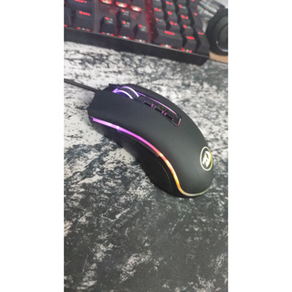 MOUSE GAMER REDRAGON CENTROPHORUS RGB ROSA COM BRANCO