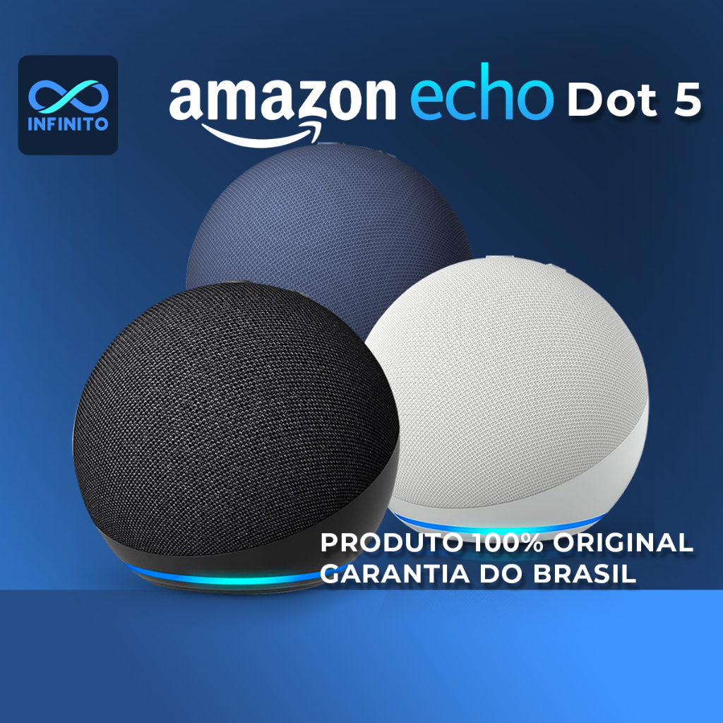 Assistente Virtual Alexa Echo Dot 5 Geração Alto Falante com Envio Imediato