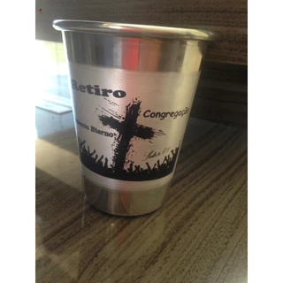 Kit 50 Copos de Aluminio Personalizados 270ml