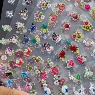 240 Adesivos de Unha 3D Pré Pronto Película de Unha