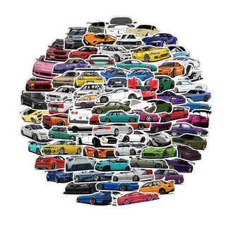 Adesivos de carros tunados JDM drift turbo sortidos