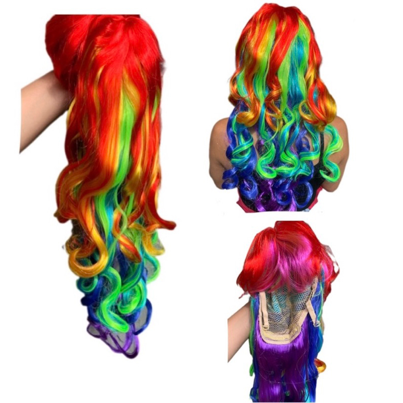 Peruca Maluca Longa para Carnaval/Cosplay/Halloween