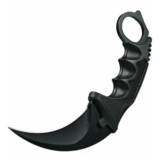 Faca Canivete Curvado Com Bainha em Polímero e Cordão Modelo Karambit Várias Cores