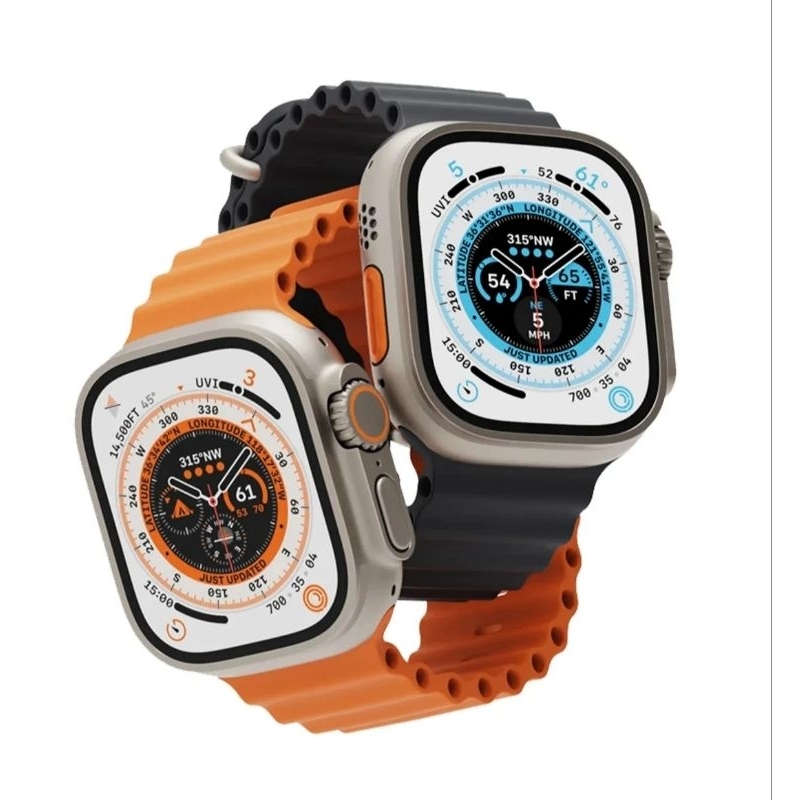 Comprar Relógio Smartwatch 8 Ultra Big 2.0 49mm Laranja c/ capinha e  pelicula de brinde - R$99,99 - Rélógios no Atacado