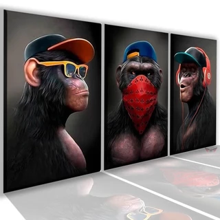 Quadro decorativo Gangue dos Macacos Para Quarto Masculino sala alta qualidade promoção