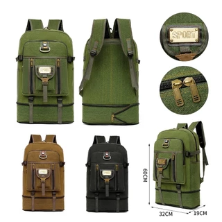 Mochila de Lona Masculina Grande Reforçada 50L Qualidad Resistênte RC-299