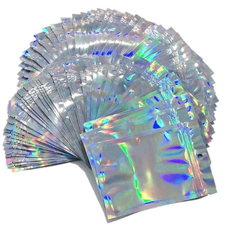 Saco Zip Lock Holográfico 9 x12 -50 unidades com furo.