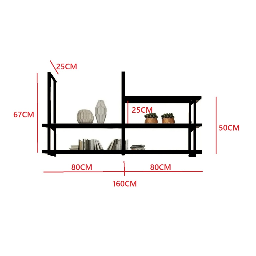 kit prateleira industrial, PRETO/PRETO GOLD ORIGINAL,etc