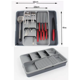 Porta Talheres Gaveta Organizador Separador Cozinha Colher Garfo Faca Divisoria Pratico Casa TL66