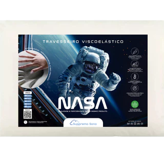 Travesseiro NASA ORIGINAL Viscoelástico Anti Alérgico 50x70 Confortável Alto - 3 alturas disponíveis