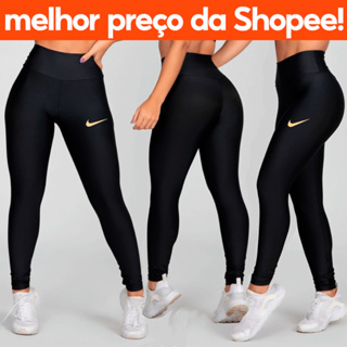 Calça Legging Nike One Colorblok Cintura Alta Feminina - Preto+Rosa